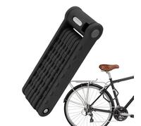 Candado de bicicleta antirrobo, plegable, bloqueo plegable para motocicleta, 8 secciones, soporte de bicicleta de montaña con cerradura para motocicletas