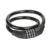 Candado de bicicleta con código de combinación de 4 dígitos, antirrobo, cable de seguridad antirrobo, acero recubierto de PVC portátil, 0,6 m de longitud, para bicicletas de montaña