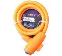 Candado de bicicleta con llave, cadena de cable de acero grueso de 12 mm, seguridad antirrobo flexible de 47.2 pulgadas para bicicleta de montaña, scooter eléctrico, viaje a la ciudad (amarillo-1.2 m)