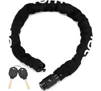 Candado de bicicleta con llave, candados de bicicleta de alta seguridad, candado de cadena grueso de 8 mm, cabezal de candado giratorio de 360°, candado de cadena para e-scooter/e-bike/bicicleta