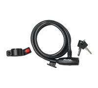 MASTER LOCK Candado Bicicleta [1,8 m Cable] [Llave] [Flexible Montaje] [Exterior] 8232EURDPRO - Ideal para Bicicleta, Monopatín, Paseante, Cortacésped y Otro Equipo, Negro