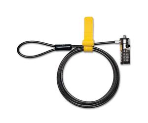 Candado de cable combinado Kensington para port tiles y otros dispositivos (K64673AM) Negro
