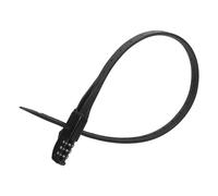 Candado de Cable de Alta Resistencia para Bicicleta, Negro | Nylon y Metal, Cierre sin Llave, Adaptación Versátil para Manillares Grandes y Cajas de Herramientas