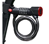Candado de Cable para Bicicleta | Cadena de Seguridad Alta Resistencia con Luz Trasera - Accesorios Ligeros Impermeables para Motocicleta en Terrenos Montañosos y Campus
