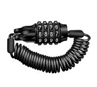 Candado de Cable para Casco Moto, Cerradura de Bicicleta de Cable, 150 cm Antirrobo con Códigos 4 Dígitos Alta Seguridad, Candado Antirrobo para Patinete Eléctrico Cochecito de Bebé Maletas