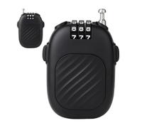 Candado de cable retráctil, candado para cochecito con cable de acero retráctil, casillero de seguridad para mochila negra, candados combinados, dispositivo de seguridad para snowboard para equipaje