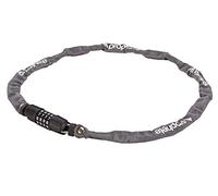 Candado de Cadena con código numérico de 4 dígitos, 90 cm de Longitud, Ligero y Flexible, Ideal para Bicicletas Infantiles, diámetro de 3,2 mm, Color Gris, Seguro, Compacto y fácil de Usar