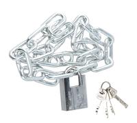 Candado de Cadena para Bicicleta y Motocicleta, 80cm Cadena Antirrobo de Acero Endurecido, Candado con Llave para Garajes, Puertas, Vallas Exteriores y Uso en Exteriores