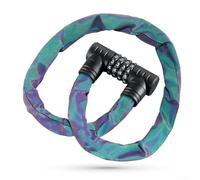 Candado de cadena portátil para bicicleta con cubierta reflectante de alta luz, ideal para bicicletas de carretera y montaña (reflejos)