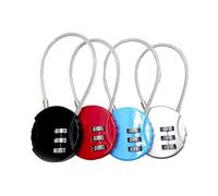 Candado de Combinación,4 PCS Candados para Maleta Candado Pequeño de 3 Dígitos Candado de Alambre para Equipaje Candados de Seguridad de Combinación de Numerico para Armarios Maletas