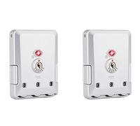 candado de combinación,candado de viaje, Juego de un par de maletas de repuesto con bloqueo de contraseña tipo K015#(DL) plateado/cerradura de equipaje for maleta, caja de varilla de tracción, caja d