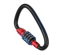 Candado de combinación, clips de mosquetón resistentes de 4 dígitos, candado combinado de código en forma de D para candado de cable de seguridad de bicicleta con bucle, casco, al aire libre