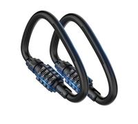Candado de combinación, clips de mosquetón resistentes de 4 dígitos, candado combinado de código en forma de D para candado de cable de seguridad de bicicleta con bucle, casco, al aire libre