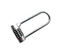 Candado De Combinación De 5 Dígitos Con Grillete Largo, Candado En U De Alta Resistencia Para Bicicletas, Taquillas Y Uso En Exteriores.(Silver)