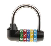 Candado de combinación de 5 dígitos de aleación de zinc con código de contraseña para accesorios de viaje, mochila de equipaje, color negro