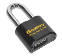 Candado De Combinación De Cuerpo De Acero Sealey PL603L Con Gancho Largo 62Mm