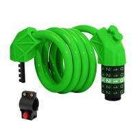 Candado de combinación para bicicleta, alta seguridad, 12 mm de grosor, acero grueso, candado de cadena impermeable para bicicletas eléctricas, scooters, niños, bicicletas (más verde)