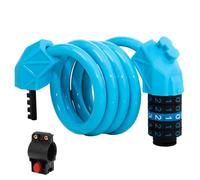 Candado de combinación para bicicleta, alta seguridad, 12 mm de grosor, acero grueso, candado de cadena impermeable para bicicletas eléctricas, scooters, niños, bicicletas (azul)