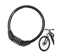 Candado de combinación para bicicletas, antirrobo para bicicletas de combinación - Candado de cadena para bicicletas de 4 dígitos con código numérico - Cerradura de bicicleta sin llave resistente y