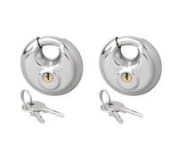 Candado De Cortina De Arco 70Mm 2 Piezas Con Llave Igual