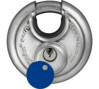 Candado de disco ABUS 24IB/70 con arco de acero inoxidable y llave diferente