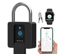 Candado de huella digital, candado Eseesmart con llave, huella digital, aplicación, candado grande con huella digital, impermeable, puerta, garaje, escuela, almacenes