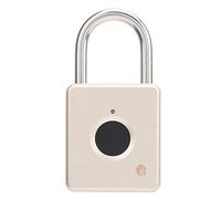 Candado de huella digital Cerradura de seguridad inteligente sin llave Compatible con casillero de gimnasio Maleta Gabinete Dormitorio escolar Almacén Galvanoplastia Material de (Oro)