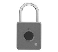 Candado de Huella Digital, Sin Llave y Sin Contraseña, Zinc Aleación, Portátil y Recargable - Alta Seguridad, Batería de Larga Duración, Ideal para Lockers y Equipaje (Gris)