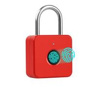 Candado de huellas dactilares, carga USB, biométrico, bloqueo de alta seguridad, mini candado para gimnasio, casillero escolar, mochila, equipaje, rosa
