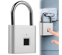 Candado de huellas dactilares, cerradura inteligente, resistente al agua, candado de huellas dactilares, candado con huella digital, carga USB, candado para gimnasio, equipaje
