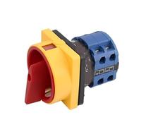 Candado de leva rotativa con interruptor ON-OFF 20 A y 25 A OFF-ON 0-1 4 polos seccionador, seccionador LW26GS CA10 48 x 48 mm 64 x 64 mm (LW26-20GS 04-2)