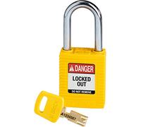 Candado de Nailon Safekey, 38mm x 84mm x 19mm, Amarillo