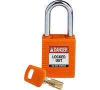 Candado de Nailon Safekey, 38mm x 84mm x 19mm, Naranja