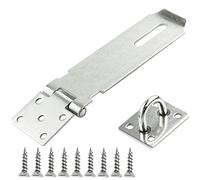 Candado de puerta de acero inoxidable de 5 pulgadas y cerradura de cobertizo de grapas para puerta de cobertizo de alta resistencia, cerrojo de seguridad y grapa para puerta, ventana, armario, jaula