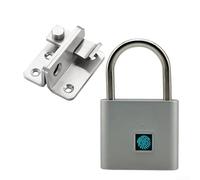 Candado de reconocimiento de huellas dactilares con pestillo de puerta de acero inoxidable que ofrece una seguridad mejorada para taquillas, taquillas de gimnasio, cajones y almacenamiento de equipaje