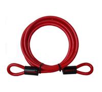 Candado de seguridad con cable de acero tejido y n cleo trenzado, color rojo, Winner International The Club UTL904