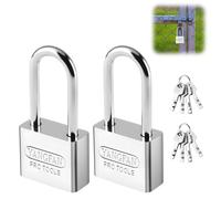 Candado de Seguridad con Grillete Largo y 4 Llaves Candado Titalium de 40mm Candado Taquilla con NúCleo Reforzado para Armarios Maletas Trasteros Unidades de Almacenamiento 2PCS