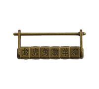 Candado decorativo con caracteres chinos grabados para joyeros y cajones, práctico oriental tradicional