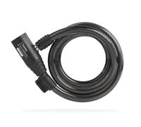 Candado en espiral para bicicleta, 120 cm, color negro