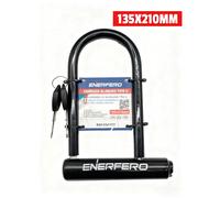 Candado en U antirrobo estándar, tipo universal, negro, 135 x 210 mm
