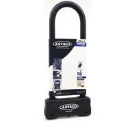 ARTAGO 18ART320 Candado Moto Alta Gama, Antirrobo U Nivel BUNKER Homologado SRA, Sold Secure Gold, ART4, Puro Acero Endurecido 18mm, Doble Cierre Blindado, Cerradura con Disco 5mm Anti-Taladro, 85x320