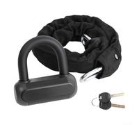 Candado en U con cadena para seguridad de bicicleta | Grillete reforzado de acero al carbono A3, funda de nailon que evita arañazos, diseño compacto de doble seguridad para