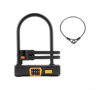 Candado en U con contraseña para bicicletas, bicicletas eléctricas y | Seguridad antirrobo de aleación de acero con cable de 1,2 m, sistema de bloqueo compacto para exteriores para desplazamientos