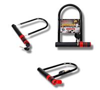 Candado en U de acero aleado y endurecido | Con 2 Llaves Incluidas | Protección Avanzada contra Cortes y Manipulación | Ideal para Bicicletas, Motos, Puertas y Garajes |14 mm Grosor y 24 cm Largo