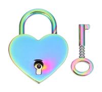 Candado Forma de Corazón Delicado de Aleación de Zinc | Cerradura para Joyero, Chapada, Portátil, Resistente al Desgaste, para Wishing Tree y Atracciones Estilo Aleatorio