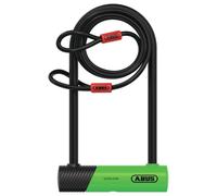 ABUS Candado 410K Ultra para bicicleta y scooter eléctrico, práctico y robusto candado para bicicleta con práctico soporte para transporte - Accesorios para bicicleta - Variante 150HB230, verde +