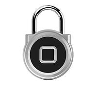 Candado Inteligente con Huella Dactilar Candado de la puerta del candado huellas dactilares digitales para Seguridad(Silver)