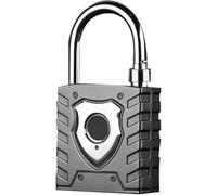 Candado inteligente con huella dactilar, Cerradura de taquilla recargable por USB con huella dactilar, plata, 9,2x5,6x1,7cm