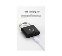 Candado Inteligente con Huella Dactilar Sin Llave, con Carga USB, Resistente Al Agua, Desbloqueo de 0,2 Segundos, de Seguridad B