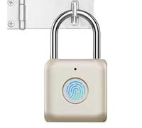 Candado inteligente para dactilares: acero inoxidable, batería de larga duración, impermeable IPx2 | Candado duradero sin llave con carga USB y acceso multi-huella digital para